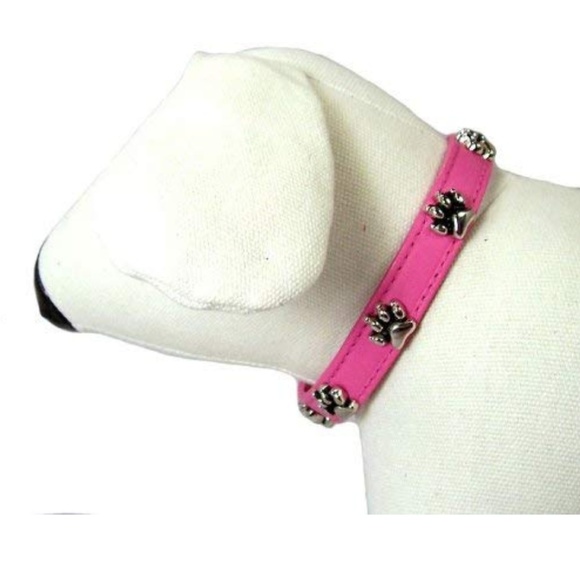 Nwt pink leather dog collar - Picture 2 of 5